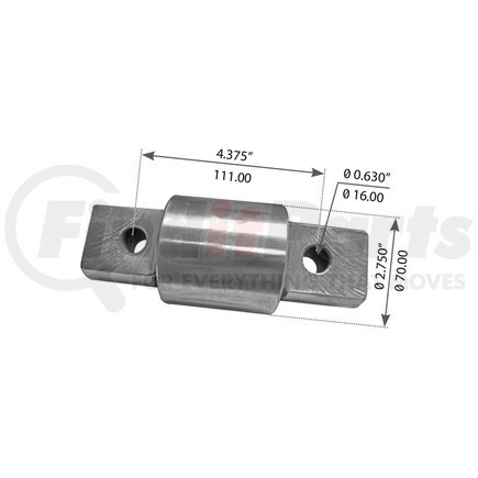 WA04-3188 by WORLD AMERICAN - Suspension Thrust Arm Bushing - Type 1, 4.375" C to C Length, 2.750" Body Diameter