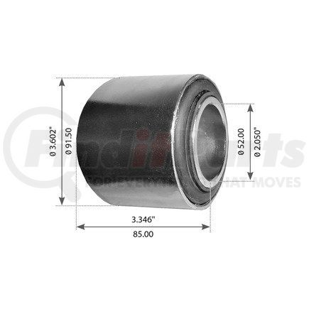 WA04-3252 by WORLD AMERICAN - Suspension Thrust Arm Bushing - Type 2, 3.346" Length, 2.020" ID, 3.602" OD