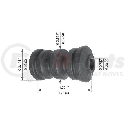 WA04-3266 by WORLD AMERICAN - Suspension Equalizer Beam Center Bushing - 4.72" Length, 2.44" Body Diameter