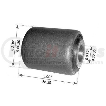 WA04-3324 by WORLD AMERICAN - Suspension Equalizer Beam Center Bushing - 3.000" Length, 2.375" Body Diameter