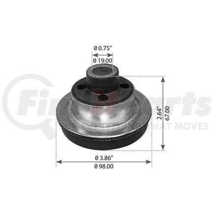 WA03-5154 by WORLD AMERICAN - Engine Mount Isolator - Front, on Truck cab