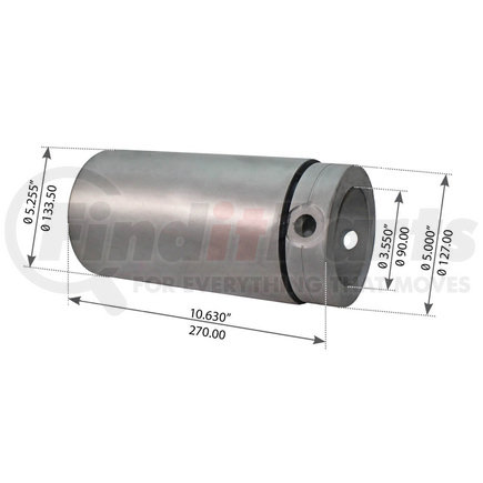 WA04-5139 by WORLD AMERICAN - Trunnion Bushing - 3.55 in. ID, 10.63 in. Length, 5.255 in. OD, for Mack (HD Suspension)