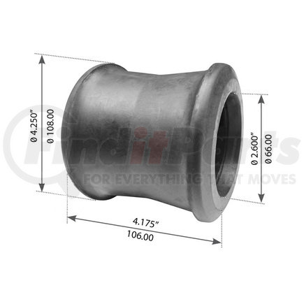 WA04-6001 by WORLD AMERICAN - Suspension Thrust Arm Bushing - Type 2, 4.175" Length, 2.600" ID, 4.250" OD