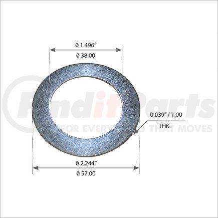 WA07-5127 by WORLD AMERICAN - Brake Cam Spacer / Washer - 1-17/32" ID, 2-1/4" OD, 1/32" Thick