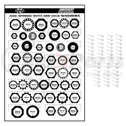 WA07-0000 by WORLD AMERICAN - Display Rack - for Heavy Duty Axle Nut and Washer Display Board