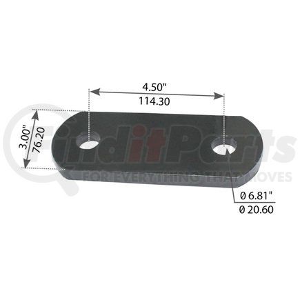 WA07-2056 by WORLD AMERICAN - Leaf Spring Shackle Side Bar - 5.500" Length, 2.745" Width, 0.812" Spring Pin Hole