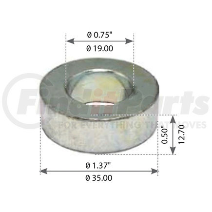 WA07-2162 by WORLD AMERICAN - Leaf Spring Spacer - 0.750" ID, 1.370" OD, 1/2" Thick, 0.629" Hole