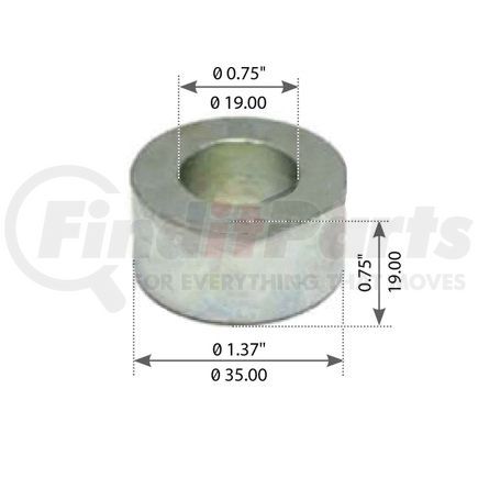 WA07-2163 by WORLD AMERICAN - Leaf Spring Spacer - 0.750" ID, 1.370" OD, 3/4" Thick, 0.629" Hole