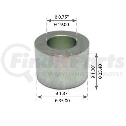 WA07-2164 by WORLD AMERICAN - Leaf Spring Spacer - 0.750" ID, 1.370" OD, 1" Thick, 0.629" Hole