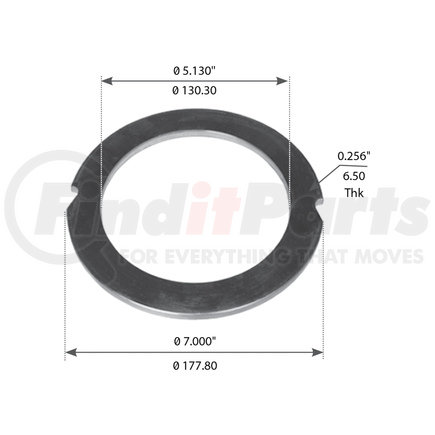 WA07-2250 by WORLD AMERICAN - Trunnion Washer - 5.125 ID, 7.000" OD, 0.250" Thick, for Volvo