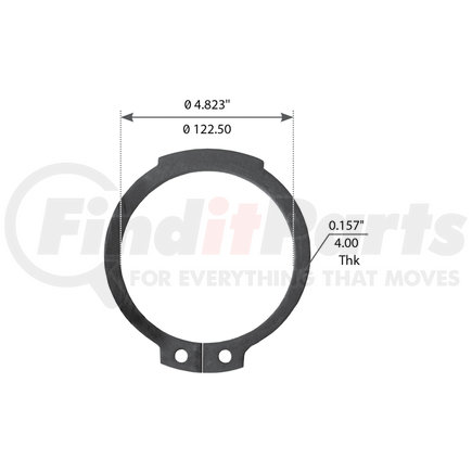 WA07-2251 by WORLD AMERICAN - Multi-Purpose Snap Ring - 4.823" ID, 0.157" Thick, for Volvo