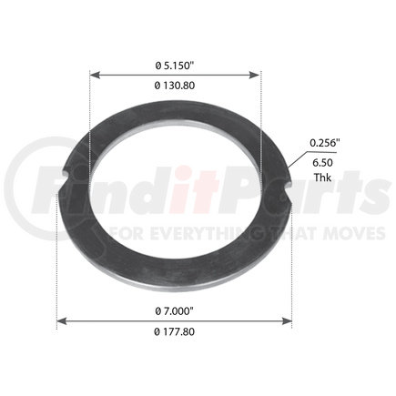 WA07-2264 by WORLD AMERICAN - Washer - Thrust, 5.150" ID, 7.000" OD, 0.256" Thick, for Volvo