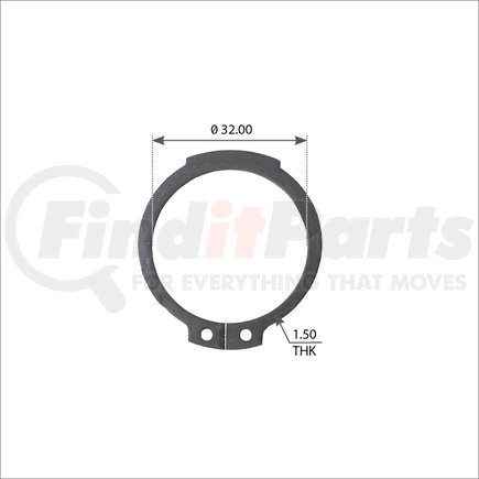 WA07-2351 by WORLD AMERICAN - Air Brake Camshaft Lock Ring - 1-1/2" Length, 1-5/16" ID, 1/16" OD, 1/16" Thick