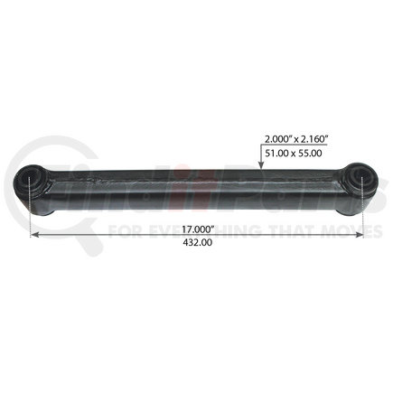 WA12-2025 by WORLD AMERICAN - Axle Torque Rod - Rigid, 17.000 Angle, 0 Degree, with Bushing, for Hutchens