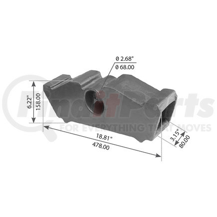 WA12-2070 by WORLD AMERICAN - Suspension Equalizer Beam - 18.81" Length, 3.15" Width, 2.68" Hole Dia, without Bushing