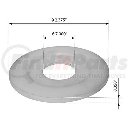 WA12-2234 by WORLD AMERICAN - Washer - 2.375 in. ID, 7.000 in. OD, 0.350 in. Thick, for Wear Pad