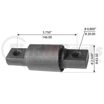 WA12-2242 by WORLD AMERICAN - Suspension Equalizer Beam Center Bushing - 7.500" Length, 2.500" Body Diameter