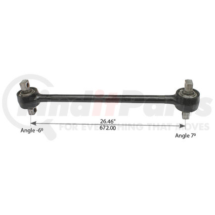 WA12-2267 by WORLD AMERICAN - Axle Torque Rod - Rigid, 26.460 Angle, 0 Degree, with Bushing, for Freightliner