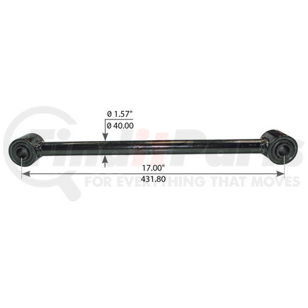 WA12-2268 by WORLD AMERICAN - Axle Torque Rod - Rigid, 17.000 Angle, 0 Degree, with Bushing, for Freightliner