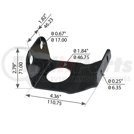 WA12-2362 by WORLD AMERICAN - Leaf Spring Bracket - Front, 4.36" Length, 1.82" Width Hole C to C, for Freightliner