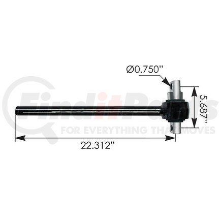 WA12-2427 by WORLD AMERICAN - Axle Torque Rod - 22.313" Length, 5.670" Height, 0.781" Hole Diameter