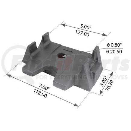 WA12-2300 by WORLD AMERICAN - Beam Axle Seat - Left, 7.00" Length, 0.80" Hole Diameter, for Freightliner