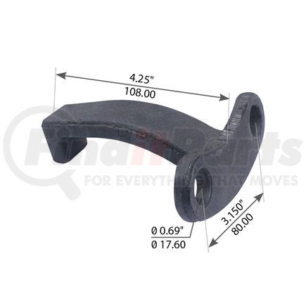 WA12-2312 by WORLD AMERICAN - Beam Axle Seat - 4.25" Length, 3.150" Width, 0.69" Hole Diameter, for Freightliner