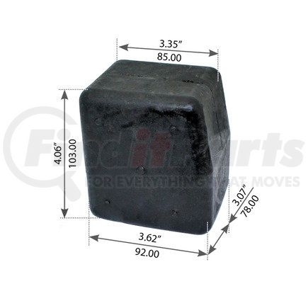 WA12-2462 by WORLD AMERICAN - Air Suspension Wear Pad - 3.350" Length, 3.070" Width, 4.060" Height