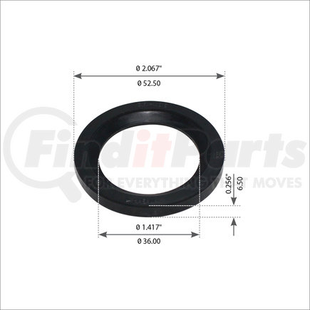 WA09-5030 by WORLD AMERICAN - Brake Cam Seal - 1-1/2" ID, 2" OD, 1/4" Thick, for Meritor Steer Axle