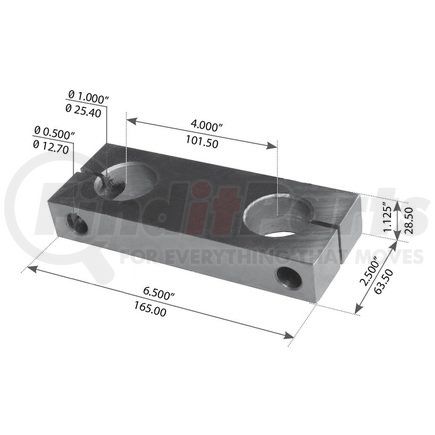 WA12-9014 by WORLD AMERICAN - Leaf Spring Shackle Side Bar - 6.000" Length, 2.250" Width, 1.250" Spring Pin Hole