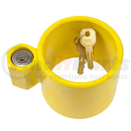 WA15-5051-5 by WORLD AMERICAN - Fifth Wheel Trailer Hitch King Pin Lock - 2.9" Diameter, Yellow, with Key 5