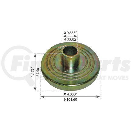 WA16-0004 by WORLD AMERICAN - Suspension Subframe Bushing - 4.000" OD, .885" ID, 1.475" Height, Eccentric