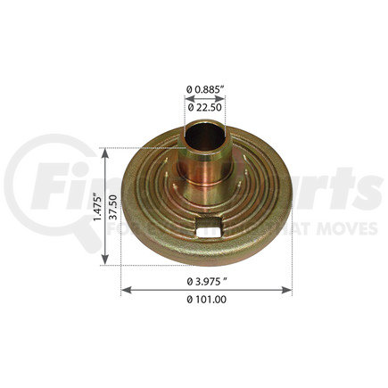 WA16-0005 by WORLD AMERICAN - Suspension Subframe Bushing - 3.975" OD, .885" ID, 1.475" Height, Eccentric