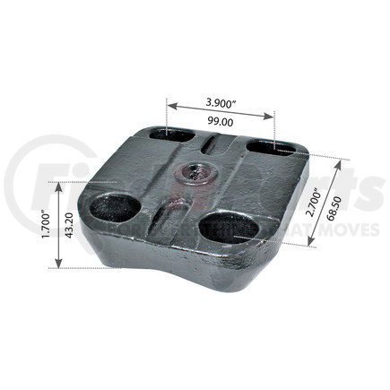 WA12-2519 by WORLD AMERICAN - REPLACEMENT TOP PLATE FOR VOLVO® REAR B, T-RIDE TANDEM, USA SERIES TRUCKS