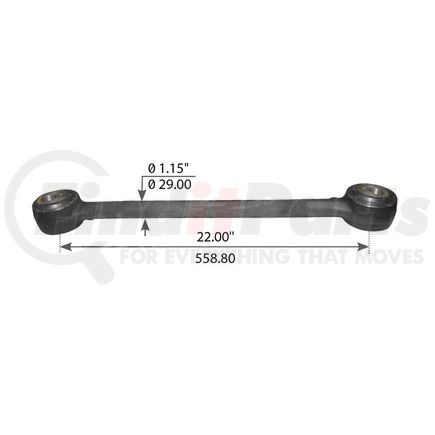 WA12-2627 by WORLD AMERICAN - Axle Torque Rod - Rigid, 22.000 Angle, 0 Degree, with Bushing, for Freightliner