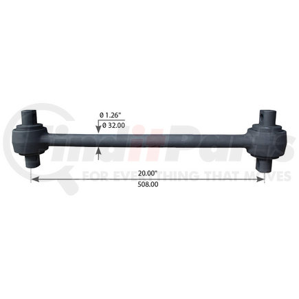 WA12-5241 by WORLD AMERICAN - Axle Torque Rod - Rigid, 20.000 Angle, 0 Degree, with Bushing, for Mack