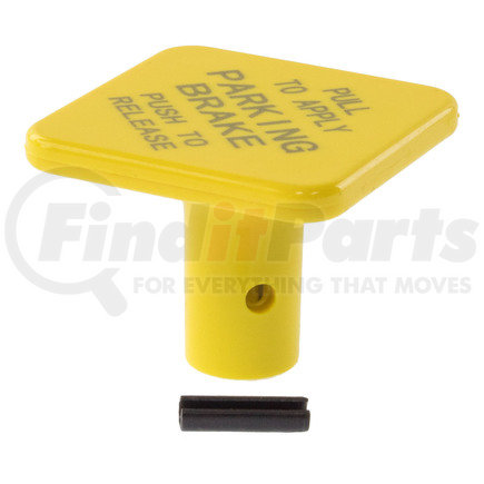 WA248433 by WORLD AMERICAN - Air Brake Valve Control Knob - Yellow, Push/Pull, 3/8" Shaft, with Pin