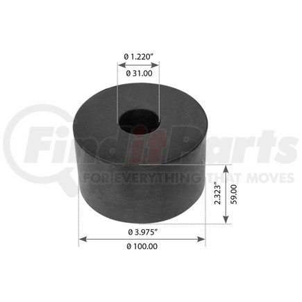 WA19-5000 by WORLD AMERICAN - Fifth Wheel Bushing - 1-1/4" ID, 4.0" OD, 2-1/4" Length, for Fontaine