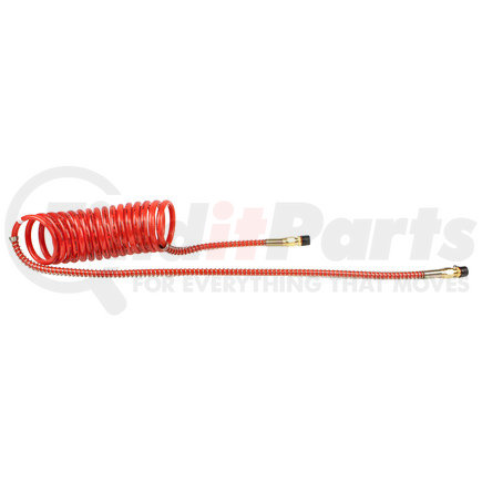 WA451039NRED by WORLD AMERICAN - Air Brake Hose Assembly - 15 ft., Coiled, Red, 40" Lead Length