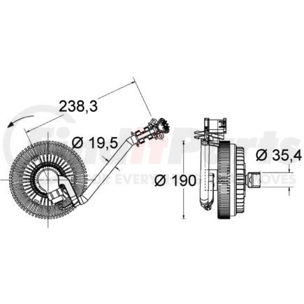 376734021 by HELLA - E/C Fan Clutch