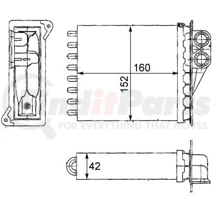 351313661 by HELLA - HVAC Heater Core