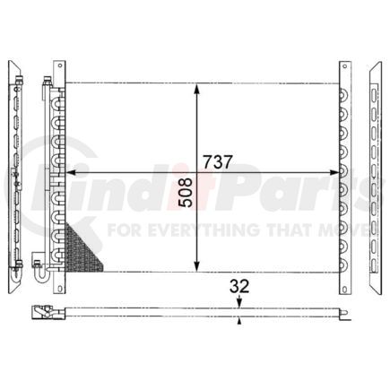 351318271 by HELLA - Condenser