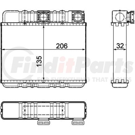 351311331 by HELLA - HVAC Heater Core