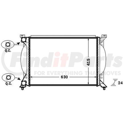 376766264 by HELLA - RADIATOR AUDI A4 02-