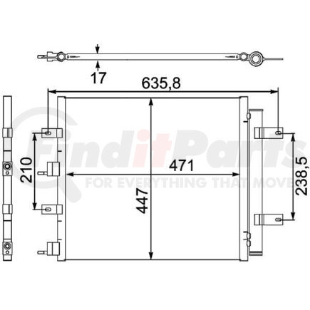 351304181 by HELLA - Condenser