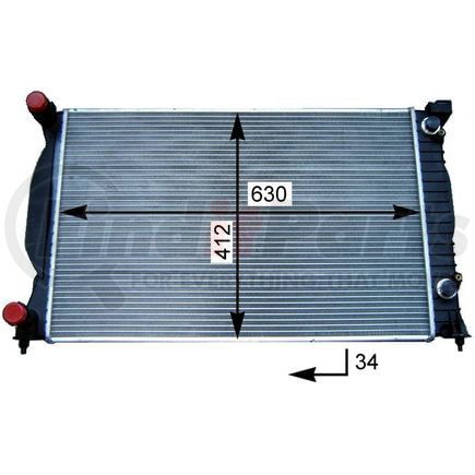 376717234 by HELLA - RADIATOR AUDI A4 03-