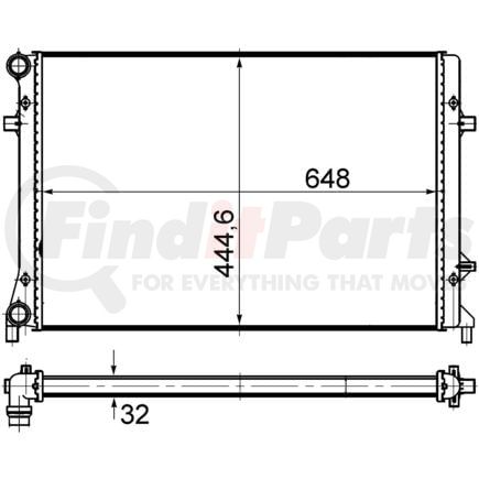 376787361 by HELLA - RADIATOR PASSAT / CC