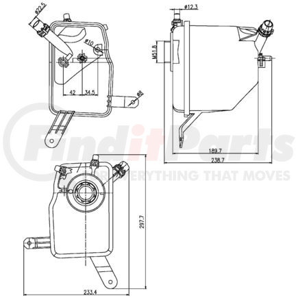 376789731 by HELLA - SURGE TANK BMW 5 SER