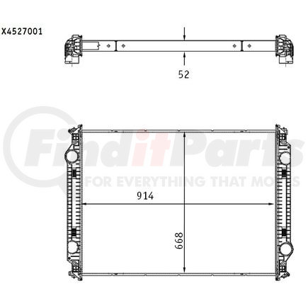 376761611 by HELLA - Radiator