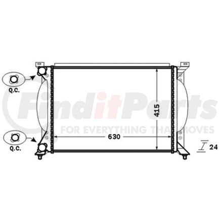 376766261 by HELLA - Radiator
